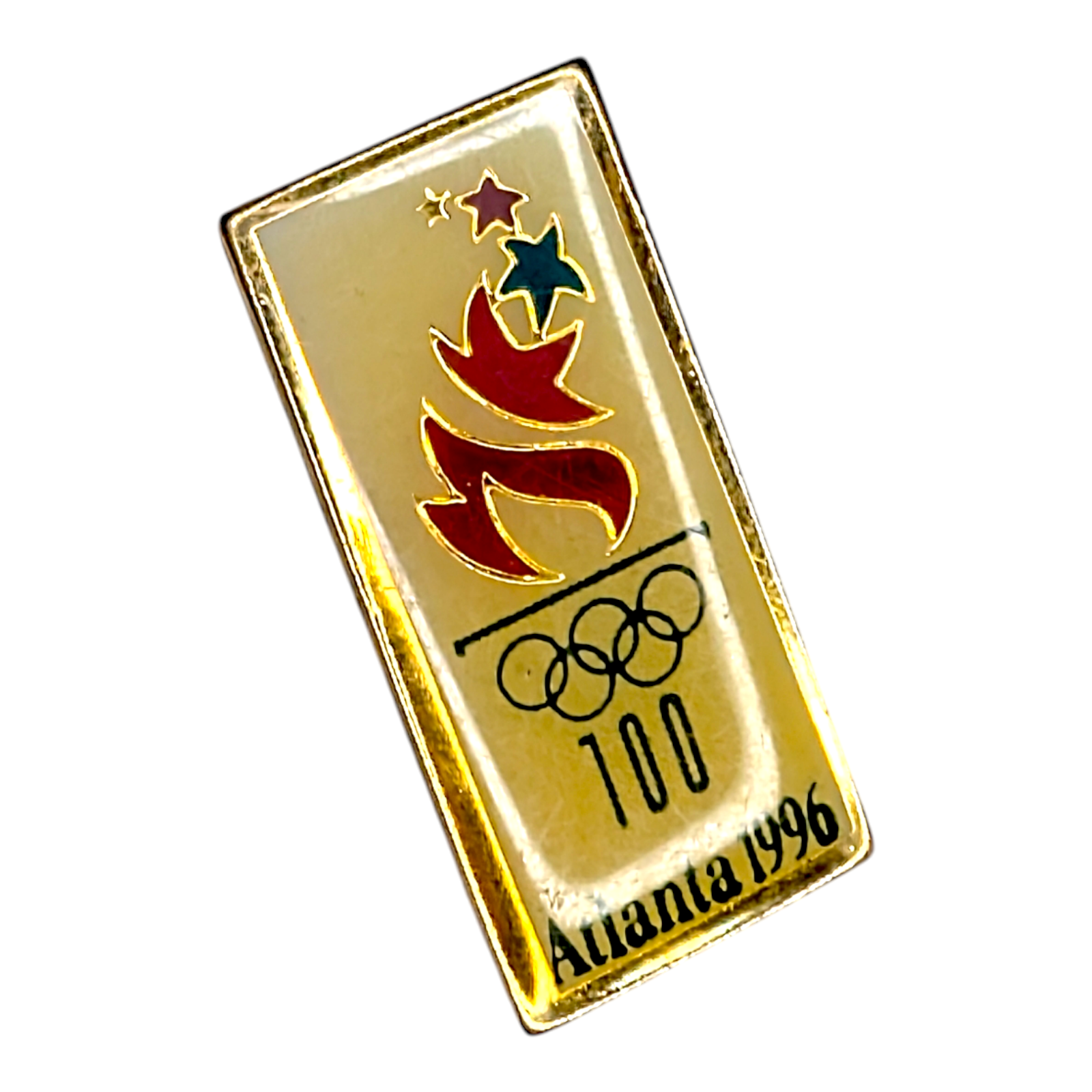 Vtg 1996 Atlanta Olympics Sports 100 Years Gold Metal Lapel Brooch Pin